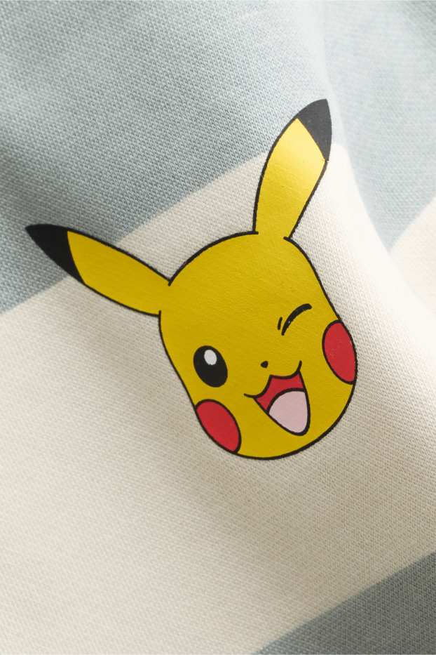 Nen - Pokémon - dessuadora - de ratlles - blau clar