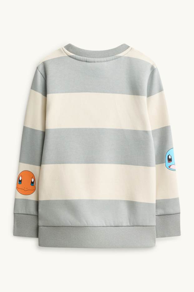 Nen - Pokémon - dessuadora - de ratlles - blau clar