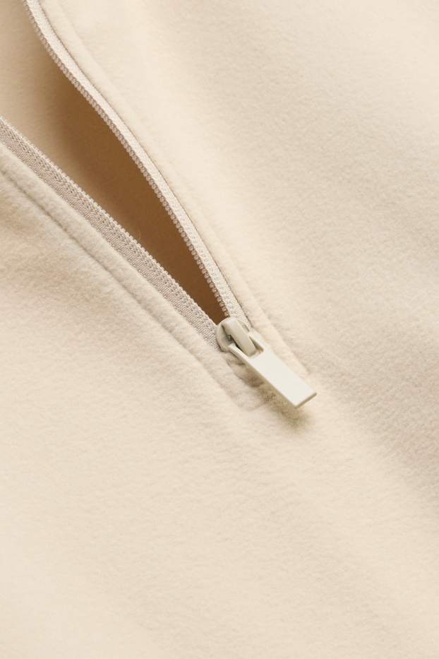 Women - Thermal fleece long sleeve top - regular fit - beige
