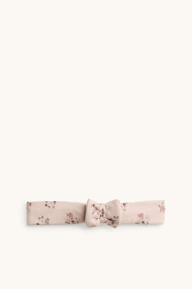 Neonate - Fiorellini - completo termico per neonate - 3 pezzi - rosa / rosso scuro