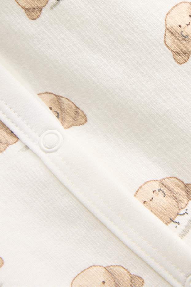 Baby Girls - Croissant - baby sleepsuit - brown / cremewhite