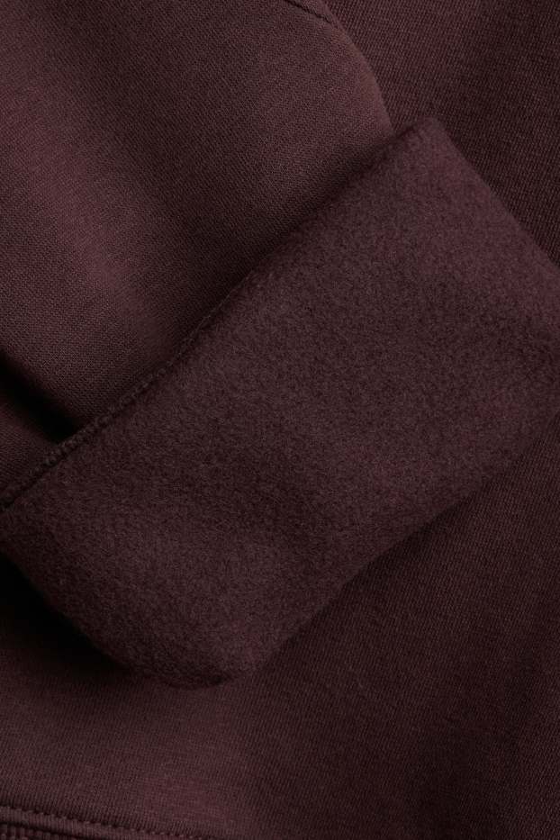 Women - Oversized sweatshirt - bordeaux