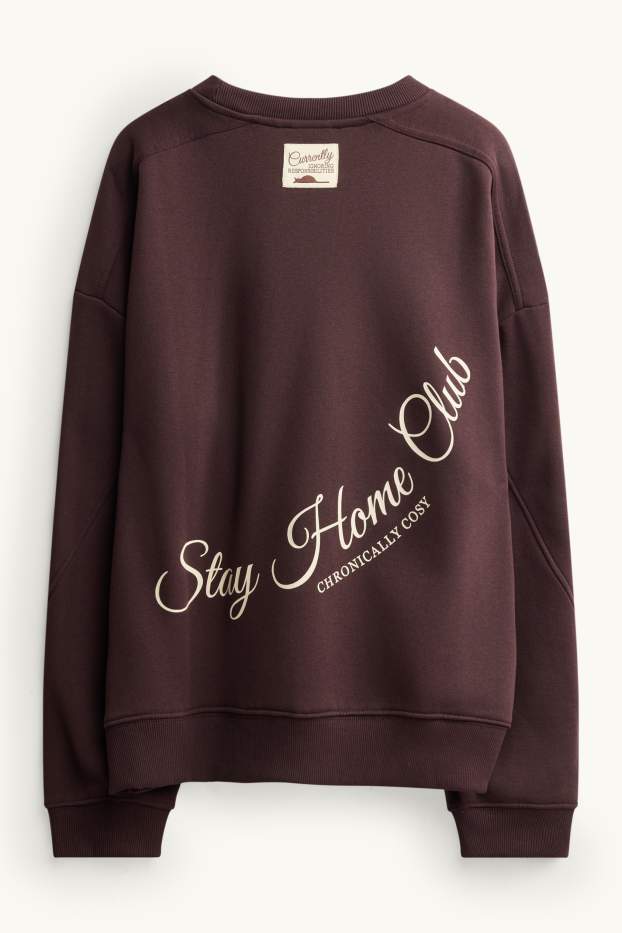 Women - Oversized sweatshirt - bordeaux