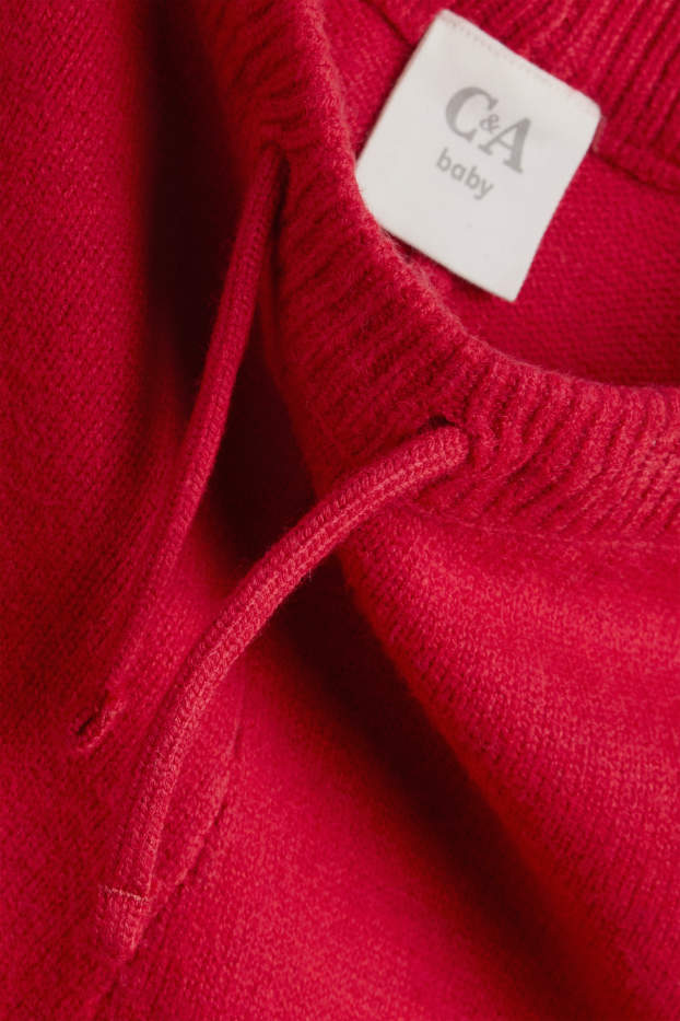 Neonati - Leggings in maglia per neonati - rosso
