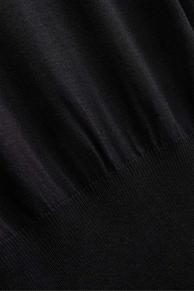 Femmes - Robe en maille - straight fit - viscose mélangée - noir