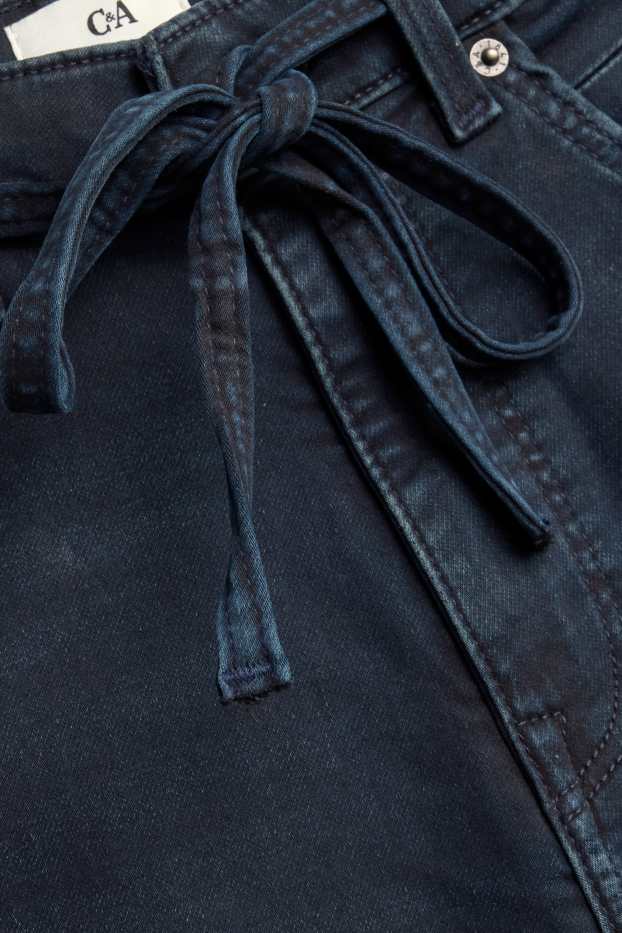 Dames - Wide leg jeans - mid waist - jog denim - LYCRA ® - jeansdonkerblauw