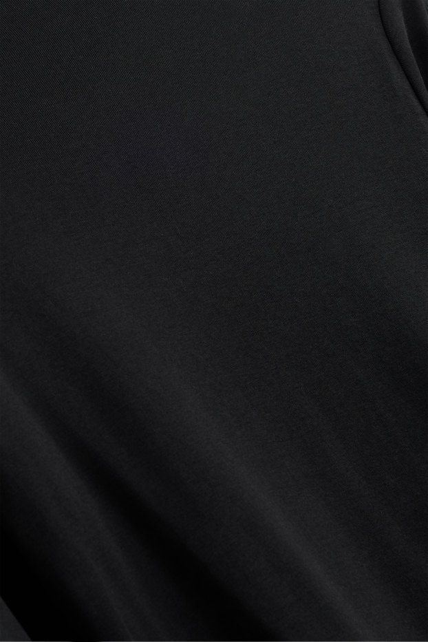 Women - Long sleeve top - slim fit - black