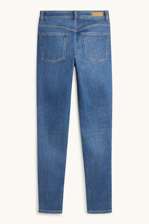 Dames - Skinny jeans - mid waist - shaping jeans - LYCRA® ADAPTIV Fiber - jeansblauw