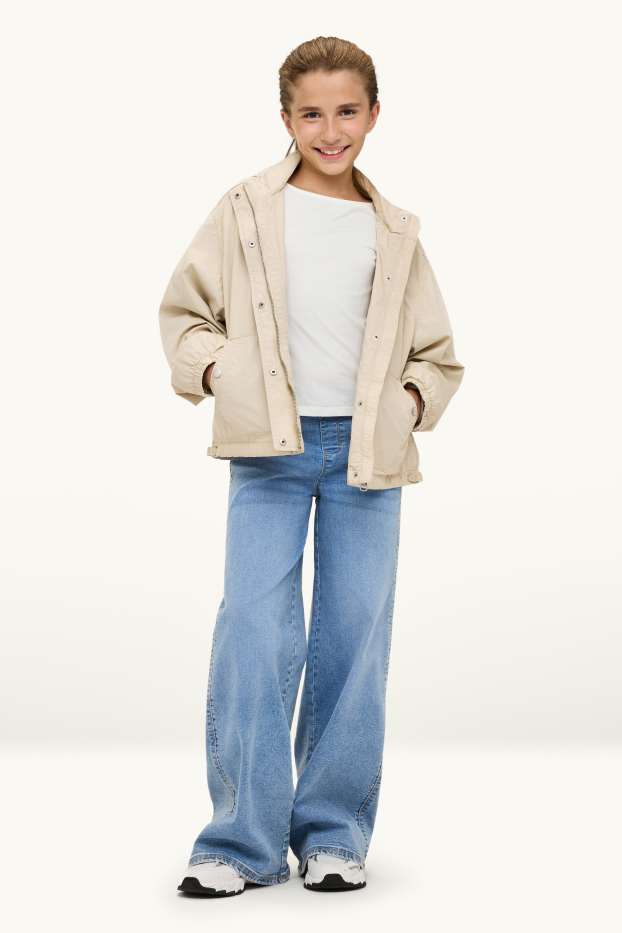 Děti - dívky - Wide leg jeans - džíny - modré