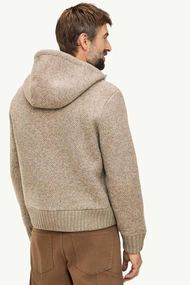 Men - Zip-through hoodie - beige-melange