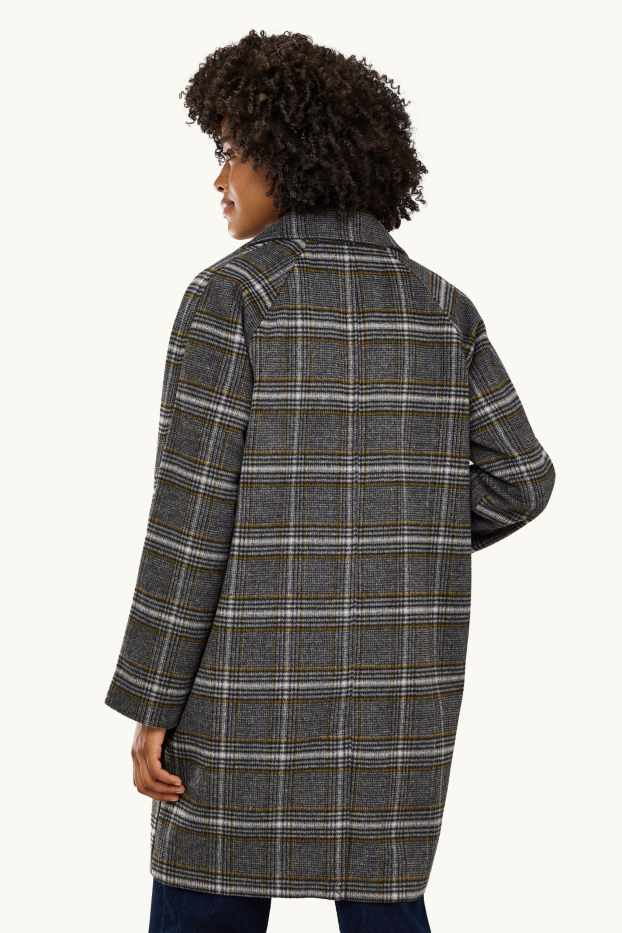 Dona - Abric - de quadres - gris/groc