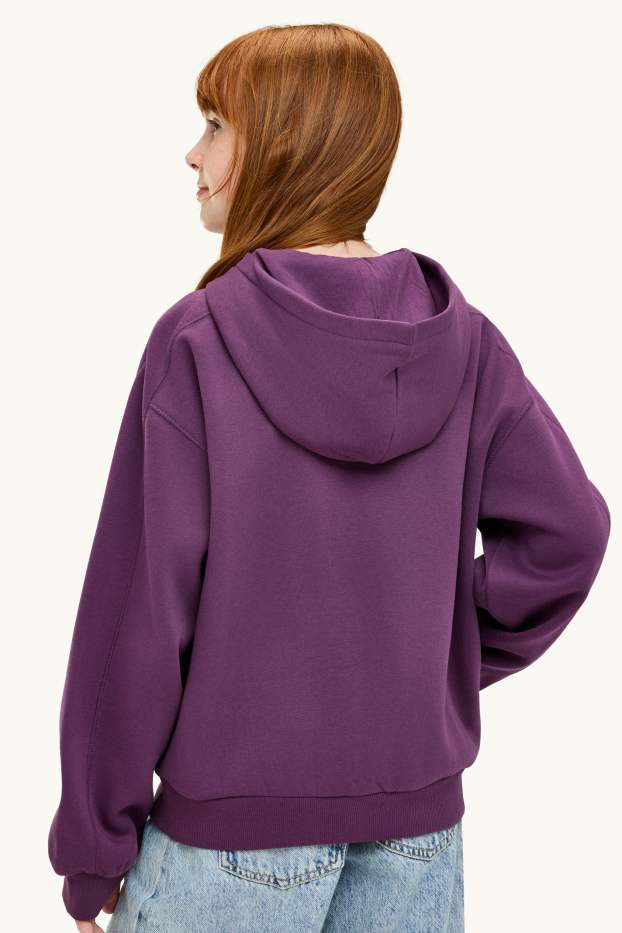 Kinder Mädchen - Sweatjacke mit Kapuze - lila