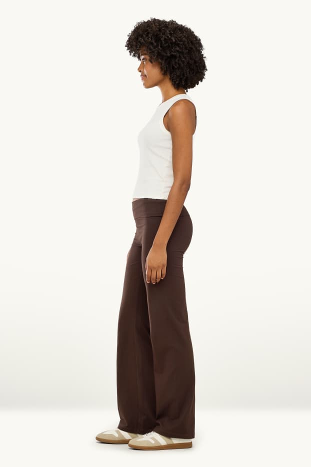 Damen - Straight Leggings - dunkelbraun