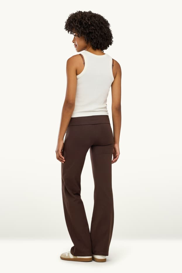Damen - Straight Leggings - dunkelbraun