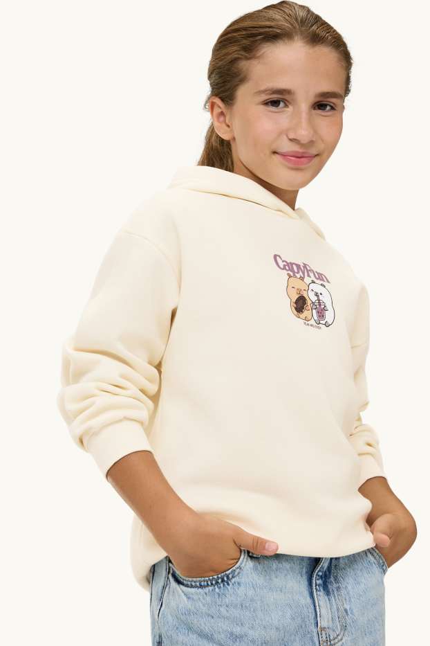 Bambine - CapyFun - felpa con cappuccio - crema