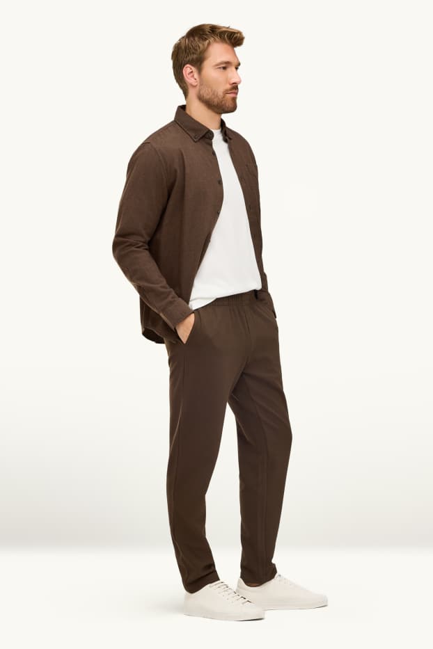Hommes - Bas de jogging - marron foncé