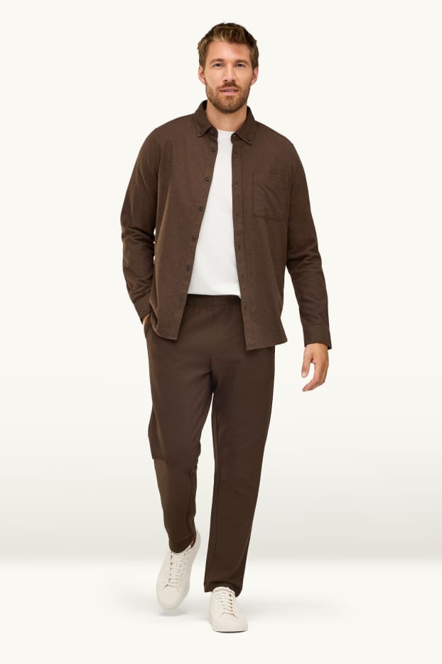 Hommes - Bas de jogging - marron foncé