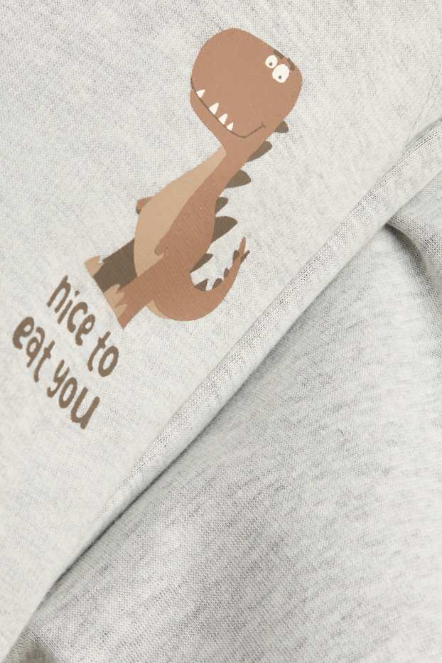 Enfants garçons - Dinosaure - pantalon de jogging - gris clair chiné
