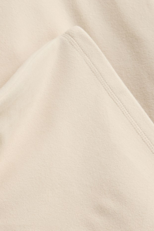 Femmes - Haut à manches longues chaud en polaire - regular fit - beige