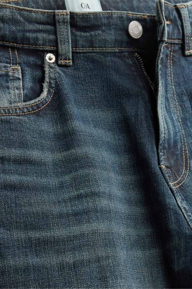 Dames - Baggy jeans - mid waist - jeansdonkerblauw