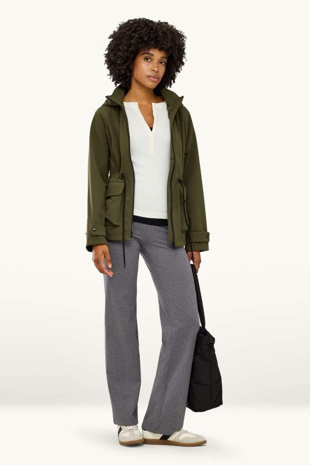 Femei - Straight leggings - gri melanj