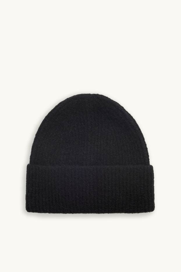 Dona - Gorro - acanalat - negre