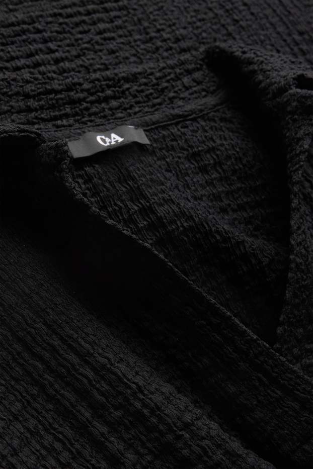 Femei - Tricou polo - regular fit - negru