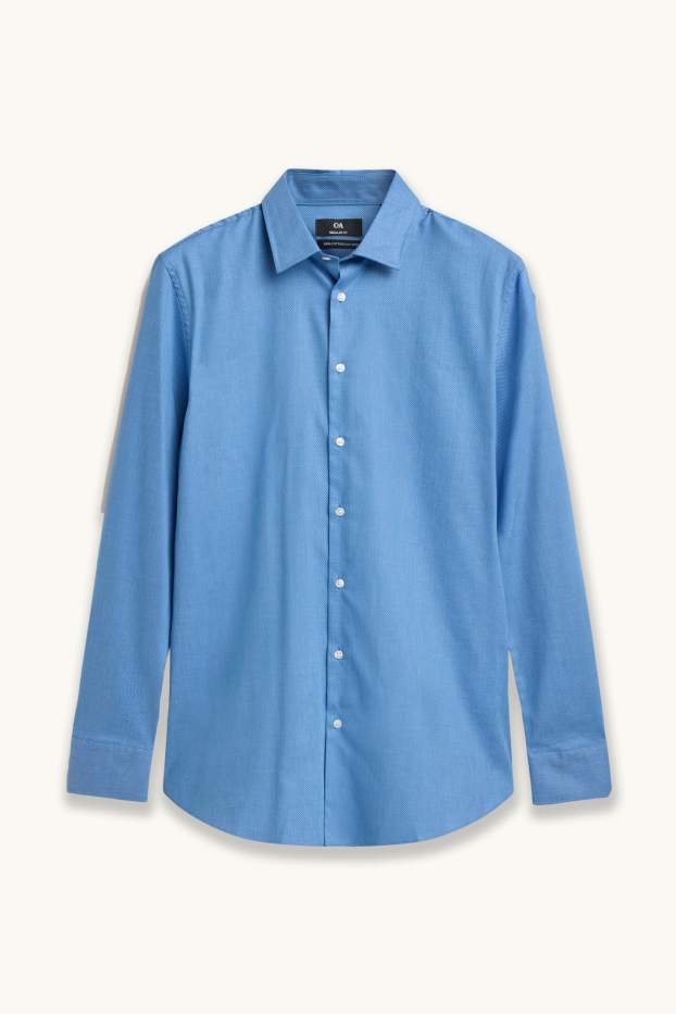 Home - Camisa formal - regular fit - Kent - fàcil de planxar - blau