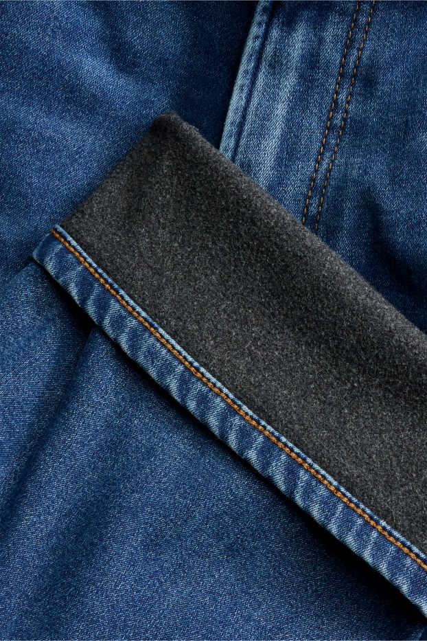 Men - Straight jeans - thermal jeans - LYCRA ® - blue denim