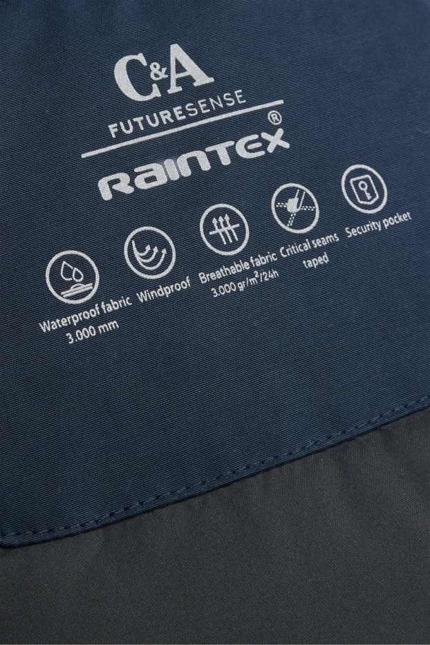 Hommes - Parka avec capuche - rembourrée - imperméable - bleu foncé