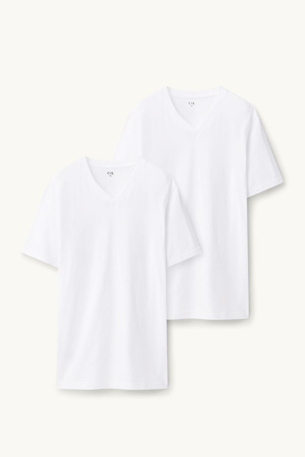Uomo - Confezione da 2 - maglia intima - bianco