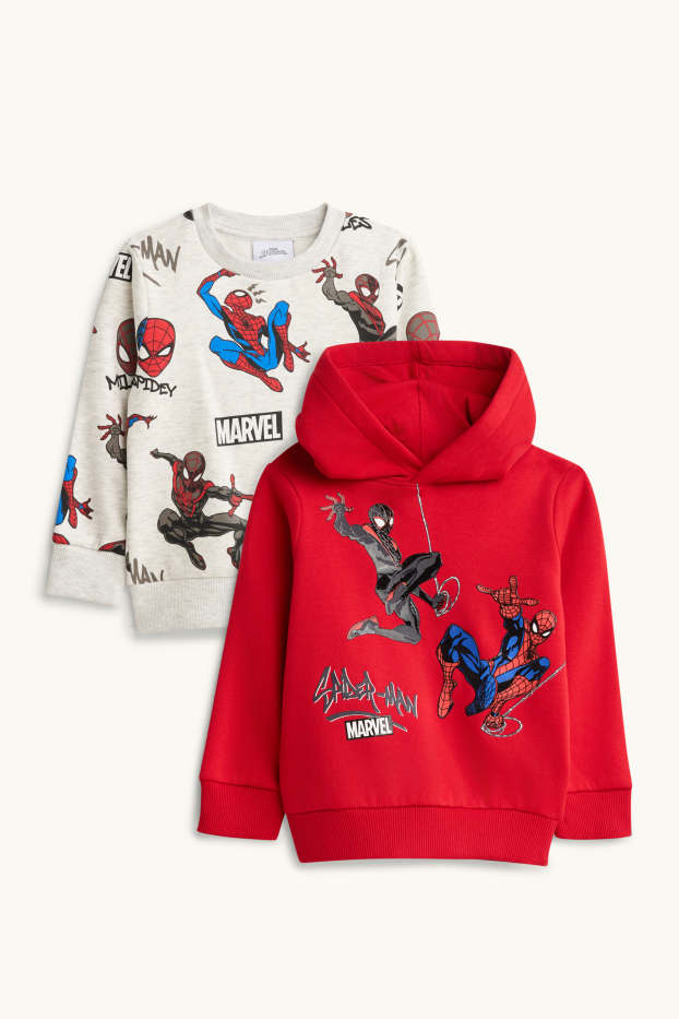 Children Boys - Multipack of 2 - Spider-Man - hoodie and sweatshirt - red