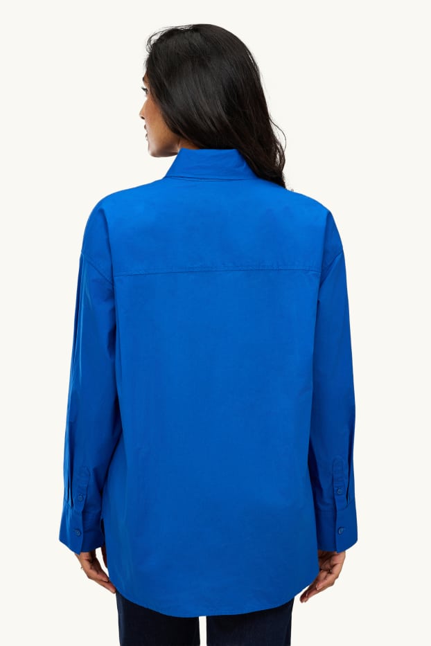 Dames - Overhemdblouse - blauw
