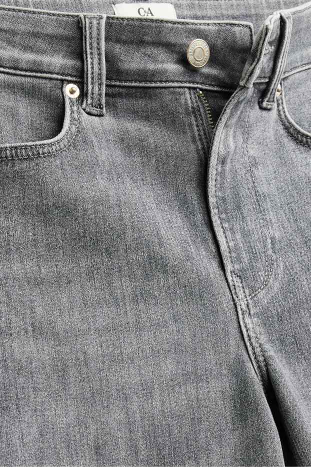 Women - Skinny jeans - mid-rise waist - LYCRA® ADAPTIV Fiber - denim-gray