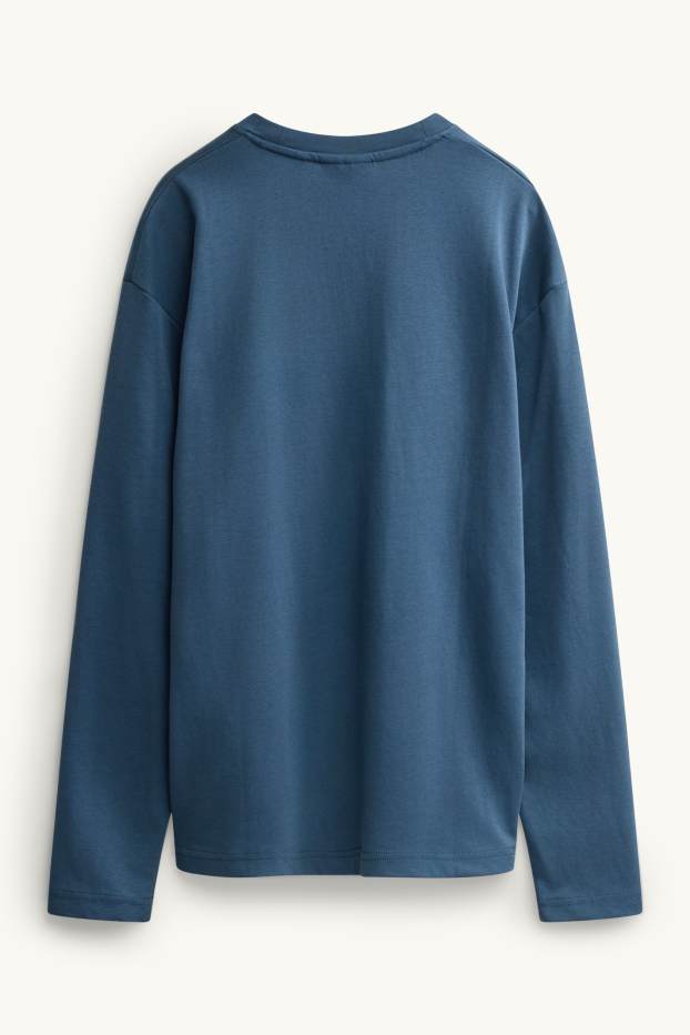 Hommes - T-shirt - bleu chiné