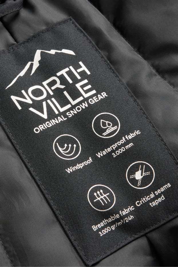 Enfants garçons - Pantalon de ski - imperméable - noir