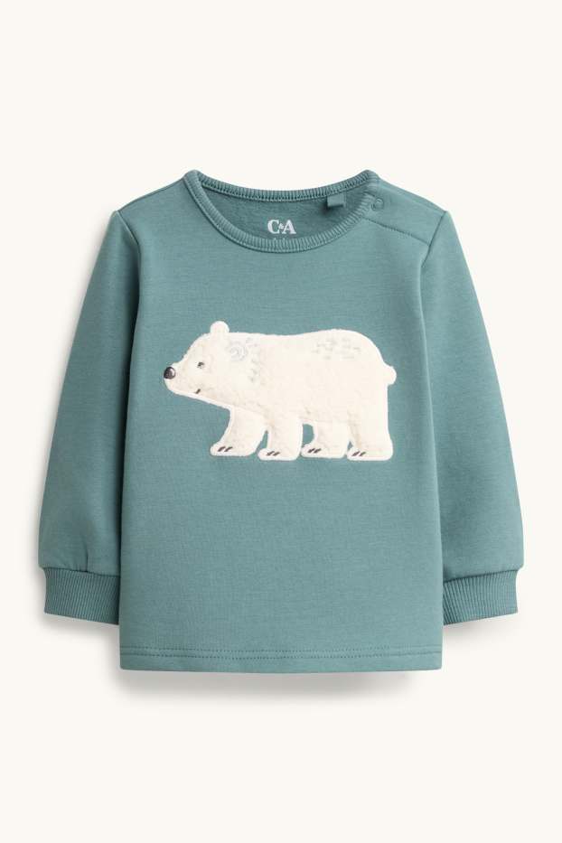 Bébés garçons - Ours polaire - pyjama pour bébé - 2 pièces - bleu pétrole