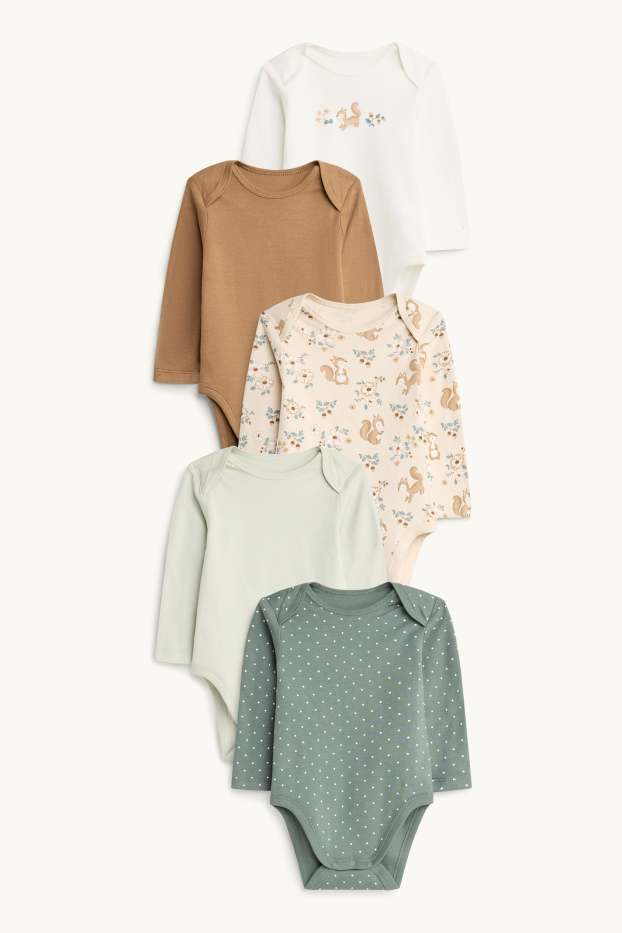 Bébés filles - Lot de 5 - bodys bébé - blanc crème