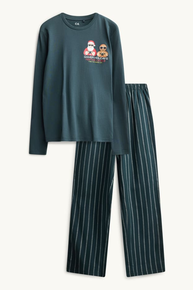 Enfants garçons - Pyjama de Noël - vert foncé