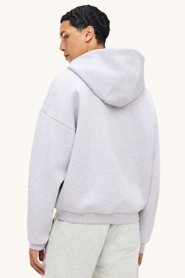 Herren - Sweatjacke mit Kapuze - hellgrau