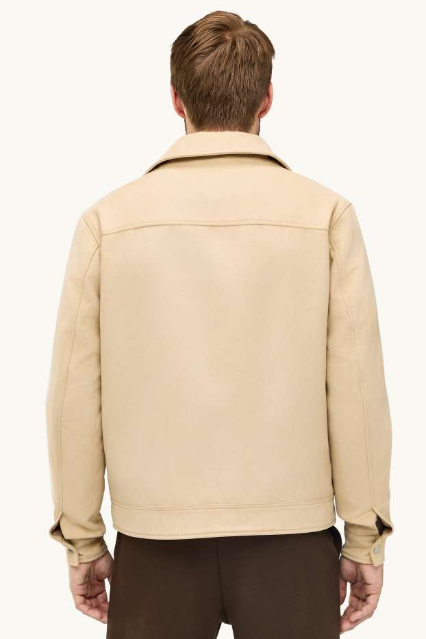 Hommes - Veste - faux suède - beige