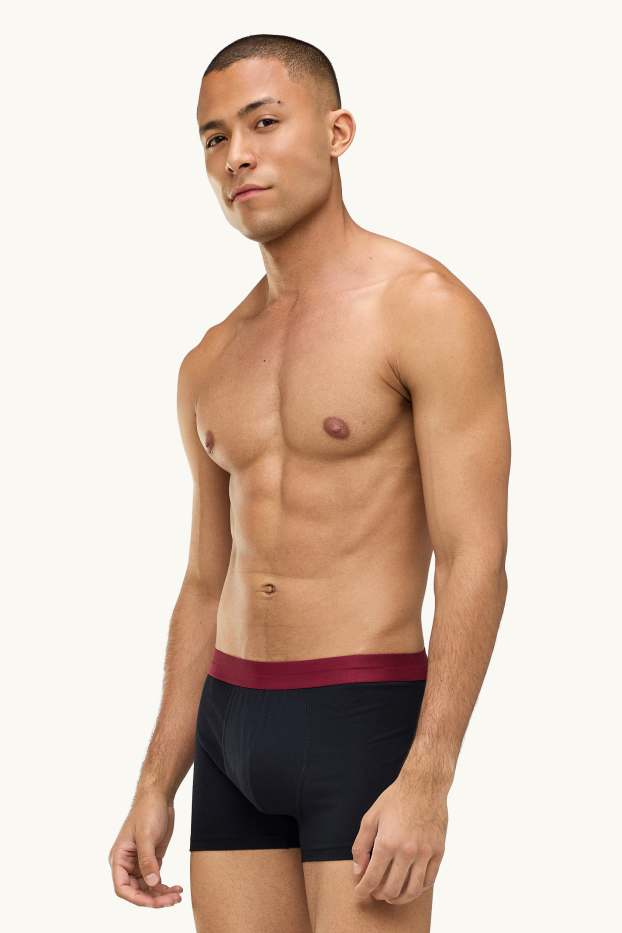 Uomo - Confezione da 5 - boxer aderenti - blu / nero