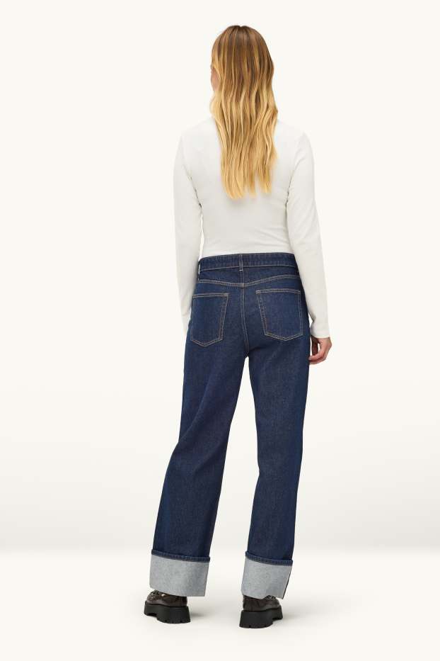 Femmes - Baggy jean - mid waist - jean bleu foncé