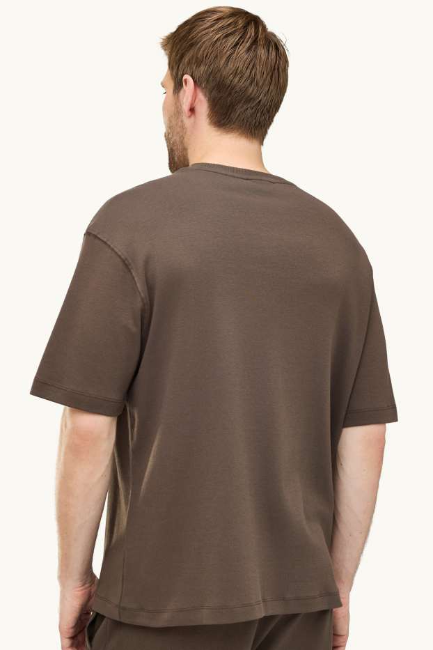 Uomo - T-shirt - relaxed fit - marrone