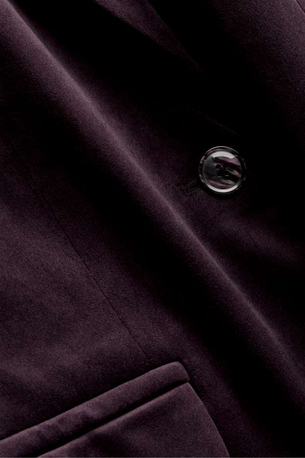 Dona - Blazer llarg de vellut - regular fit - violeta