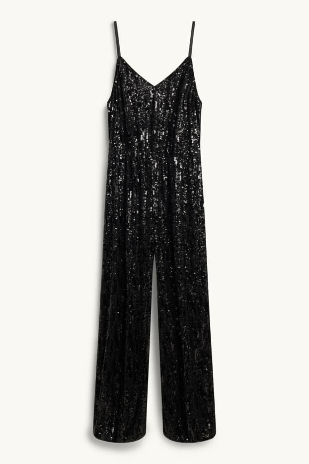 Women - Sequin jumpsuit - black