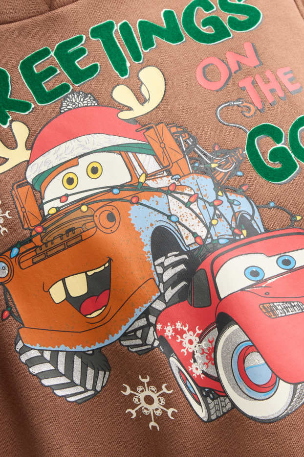 Enfants garçons - Cars - sweat à capuche de Noël - Cacao