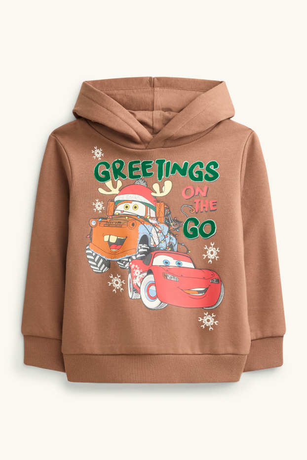 Enfants garçons - Cars - sweat à capuche de Noël - Cacao