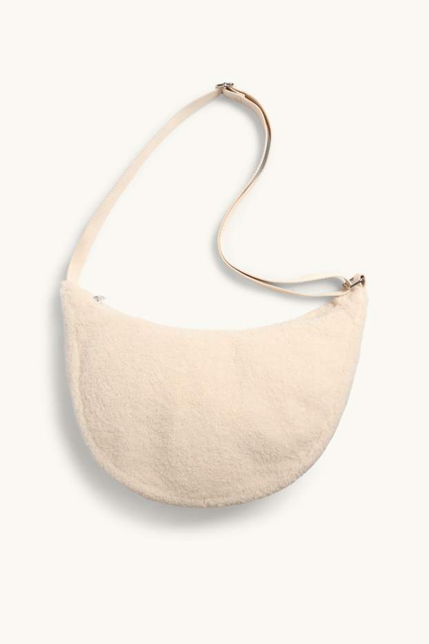 Women - Teddy fur crossbody bag - cremewhite