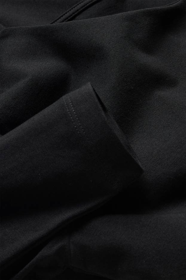 Damen - Langarmshirt - Slim Fit - schwarz